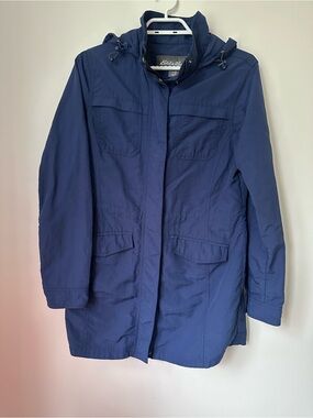 Eddie Bauer Navy Blue Hooded Spring Jacket